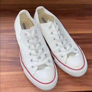 CONVERSE white low top size 9.